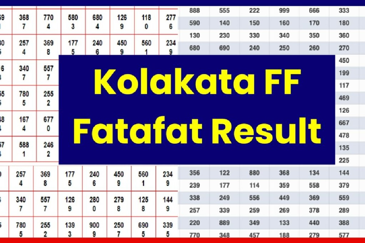 Kolkata Ff Fatafat Result Today Live : 29.8.2023 कोलकाता Fatafat Ff Results Live