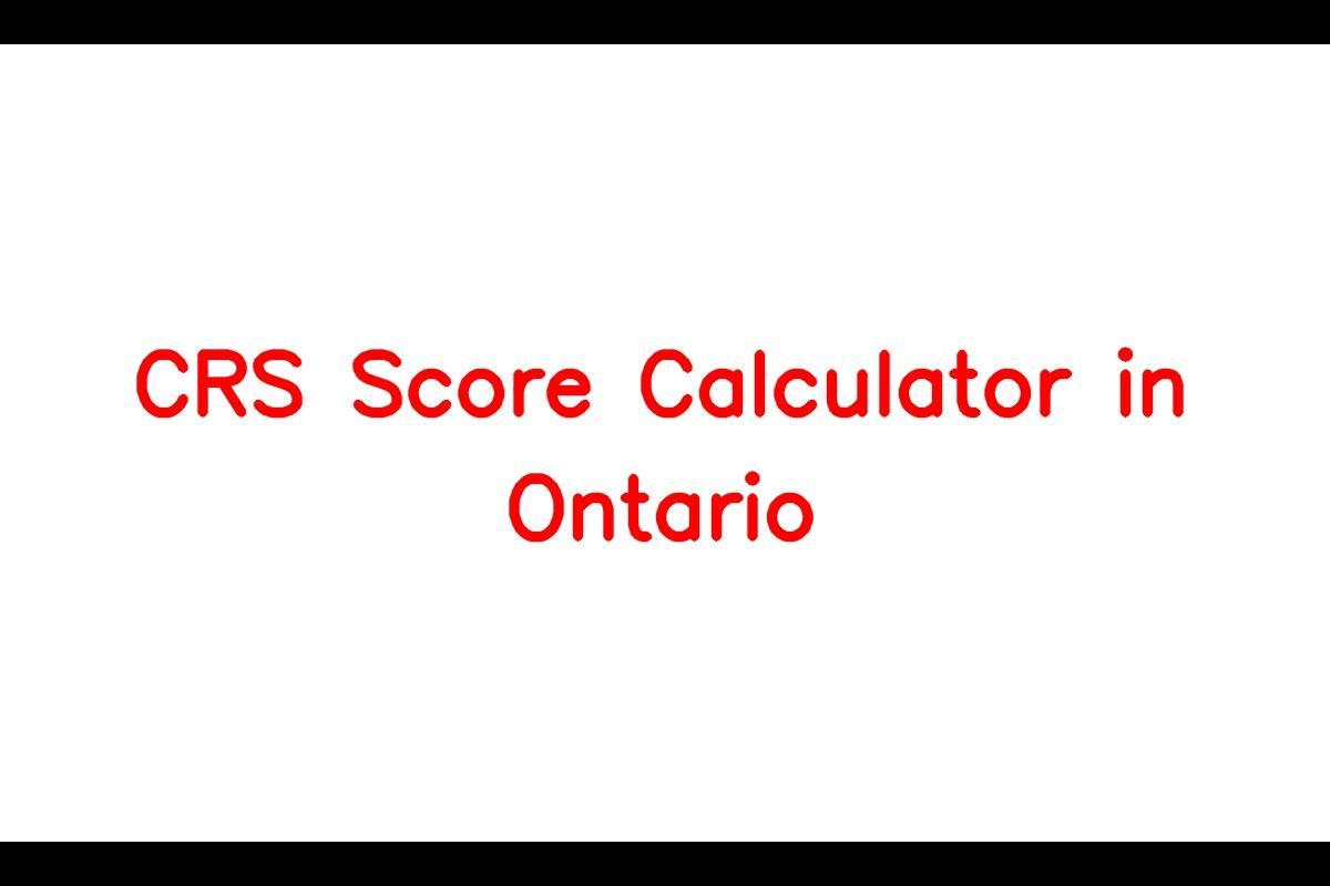 Crs Calculator Ontario