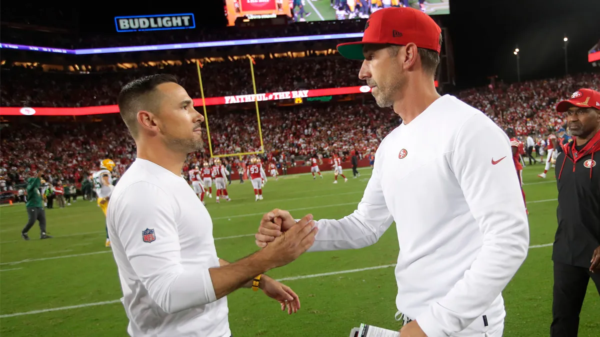 Kyle Shanahan Matt Lafleur Gettyimages 1343442549