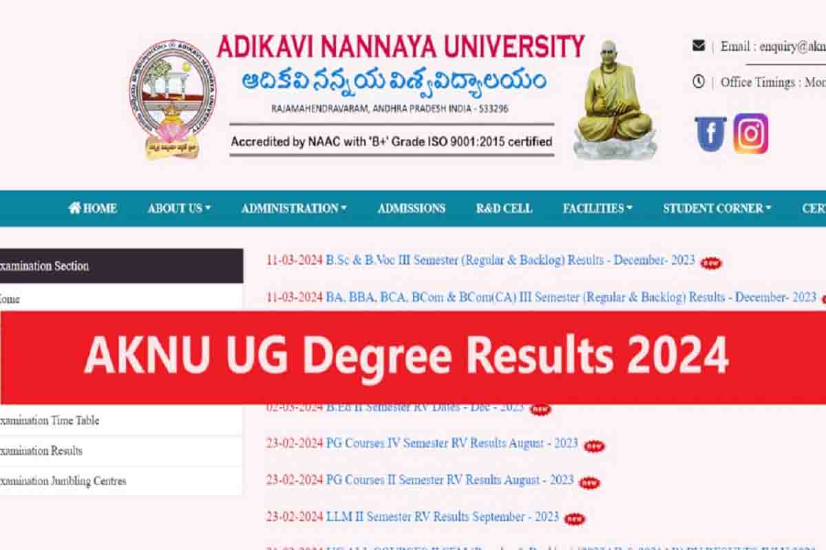 Aknu Result 2024: Semester 1, 2 And 3 Results Revealed, Download Now