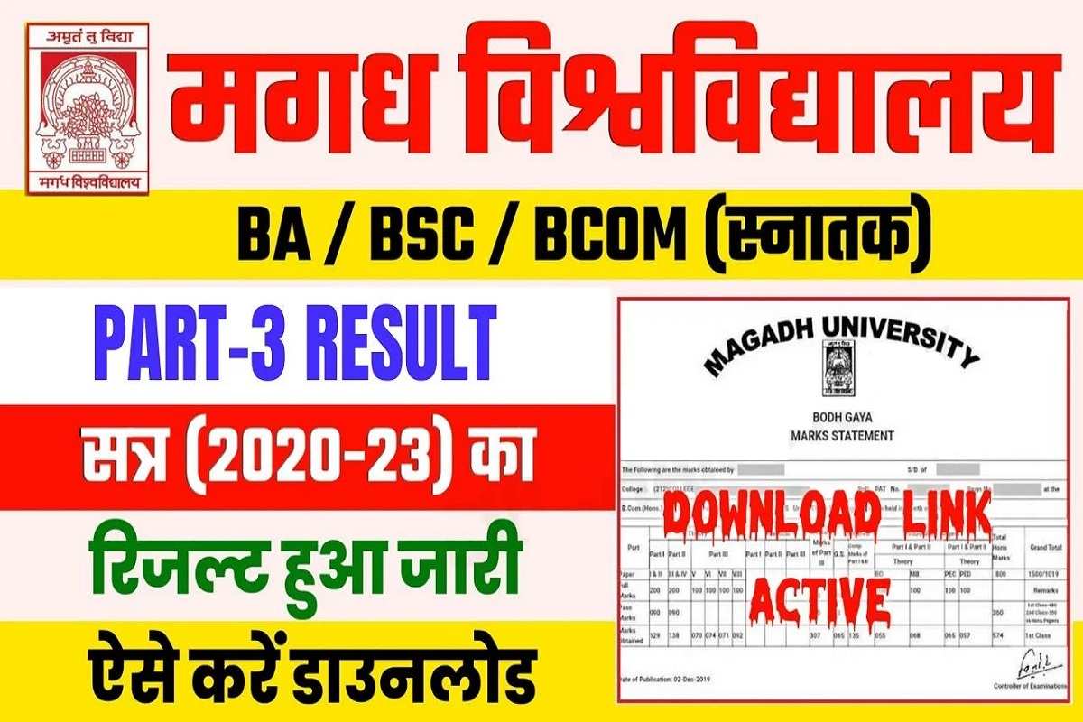 Resultado De Mu Bodhgaya Clase 3 2024 (Fuera) Ba, Bsc, Bcom Hoja De Calificaciones