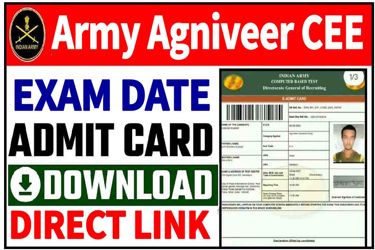 Army Agniveer Cee Exam Admit Card 2024