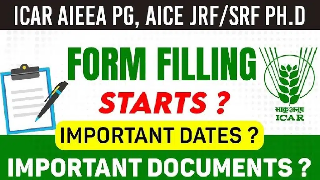 Nta Icar Pg,Phd Online Form 2024