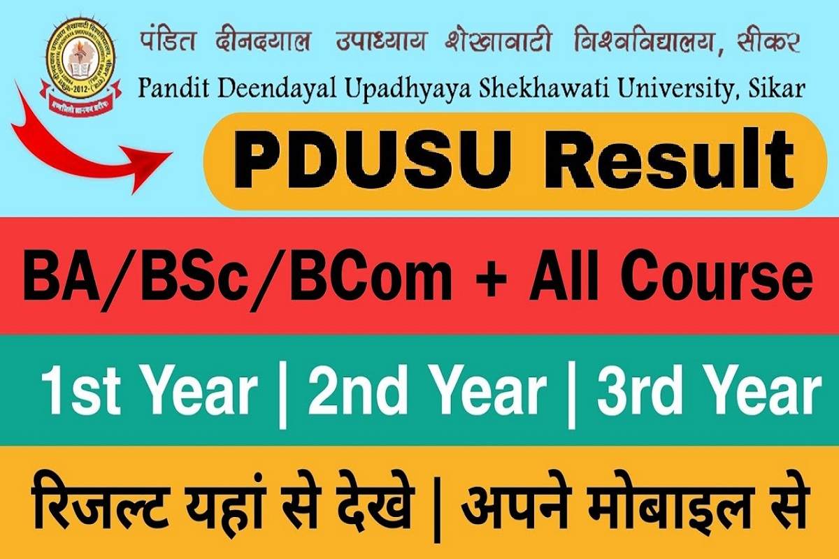 Résultat Pdusu 2024, Université Shekhawati Ba Bsc Bcom Résultat