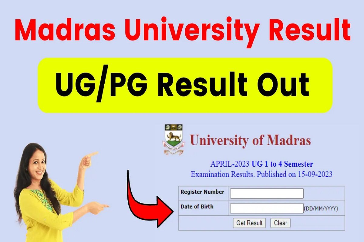 Vérifiez Les Résultats De L'Université De Madras 2024 (Sortie) Ug, Résultat Pg