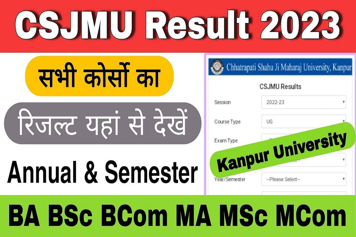 Csjmu Result 2024: Kanpur University Ug &Amp; Pg Result Download