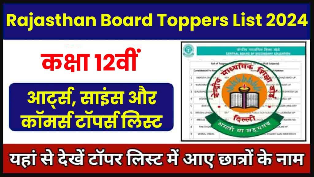 Rajasthan Board 12Th Toppers List 2024: List Of All Three 12Th Streams Released, Know Who Selected In Your District