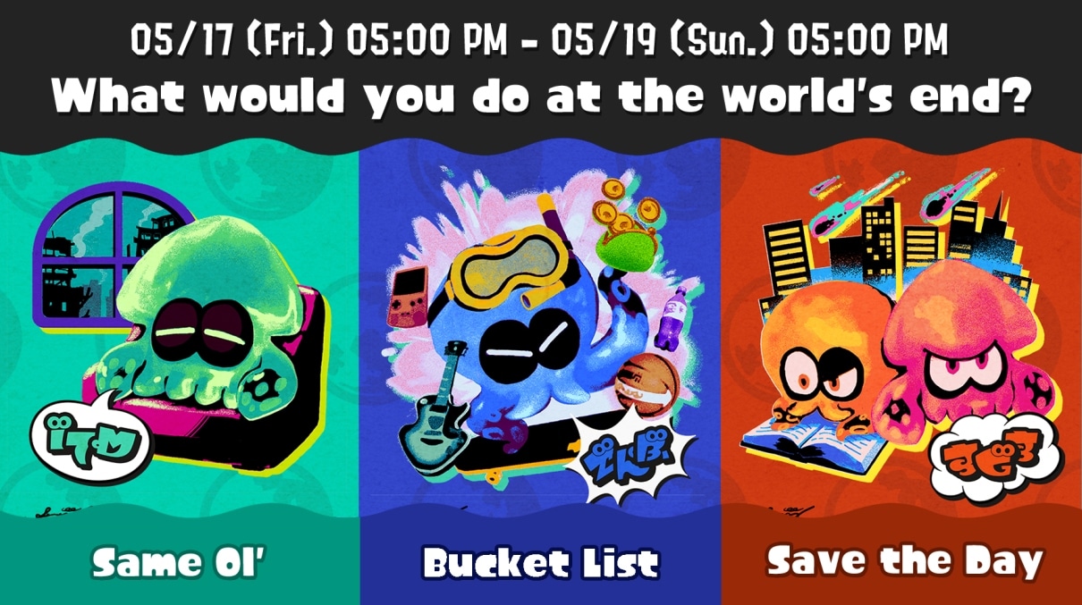 Splatoon 3 Splatfest Results 16 Same Ol Vs. Bucket List Vs. Save The Day