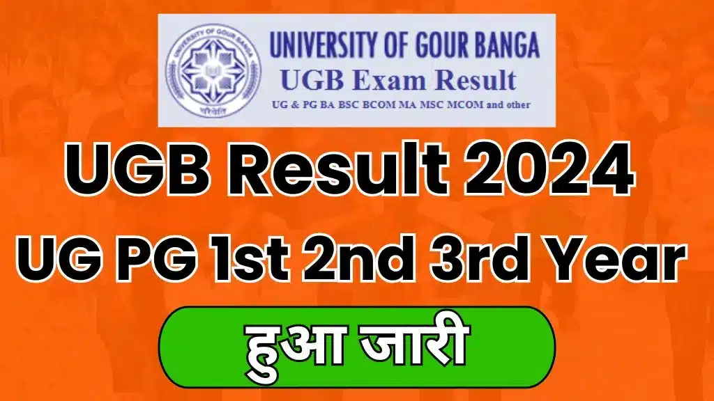 Ugb Result 2024: Ug Pg 1St 2Nd 3Rd Year Exam Result