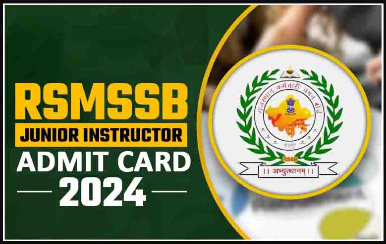 Rajasthan Rsmssb Junior Teacher Various Commerce Exam Date 2024