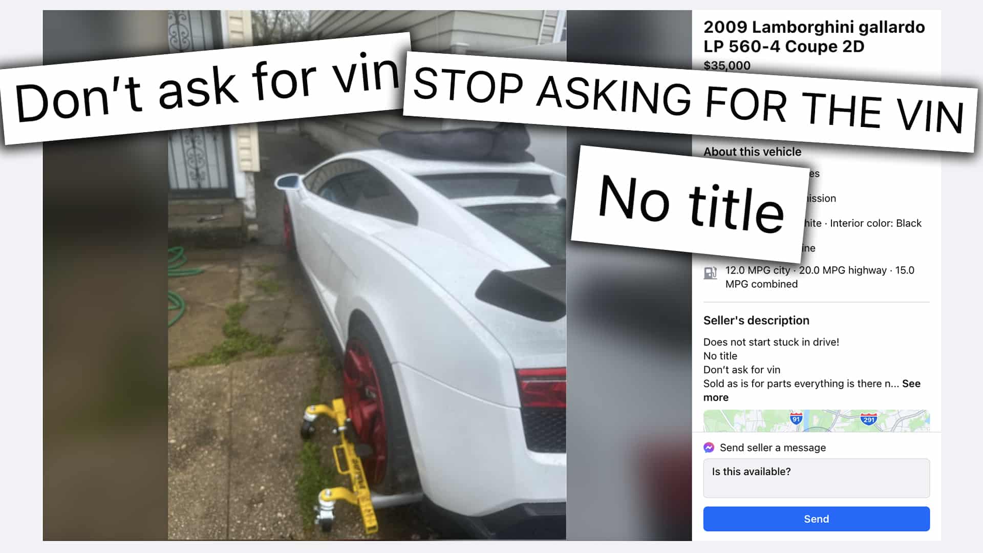 Lamborghini Facebook Marketplace